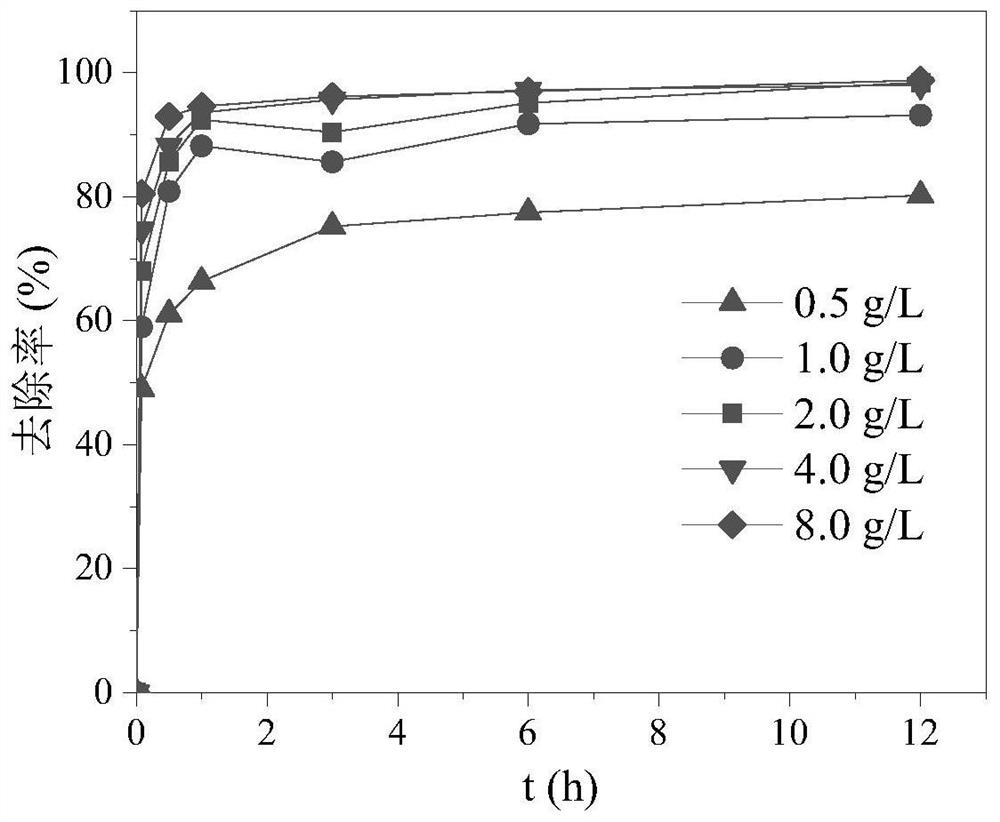 Method for adsorbing tetracycline in underground water by using green rust