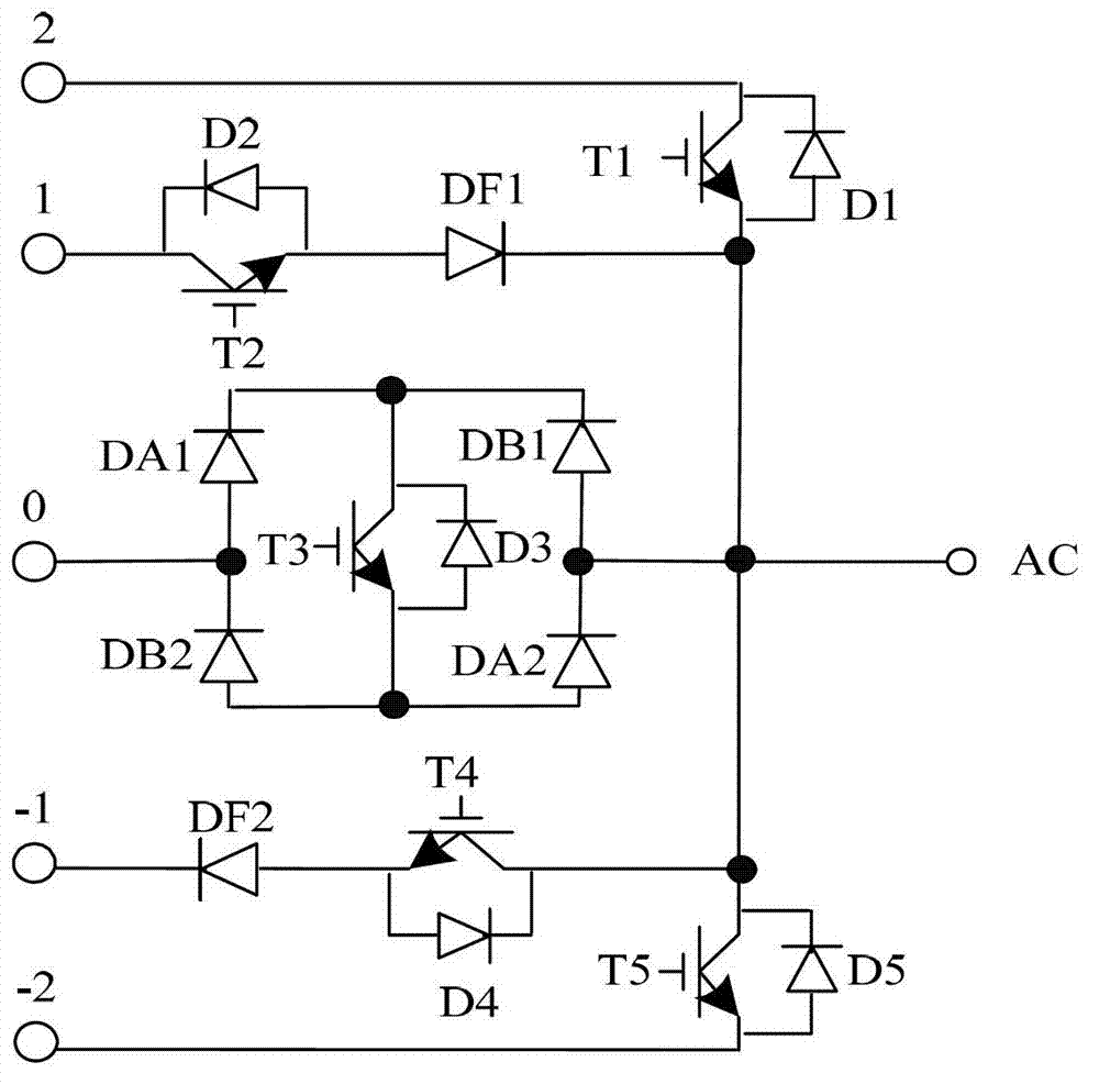 Inversion unit and five-level inverter with same