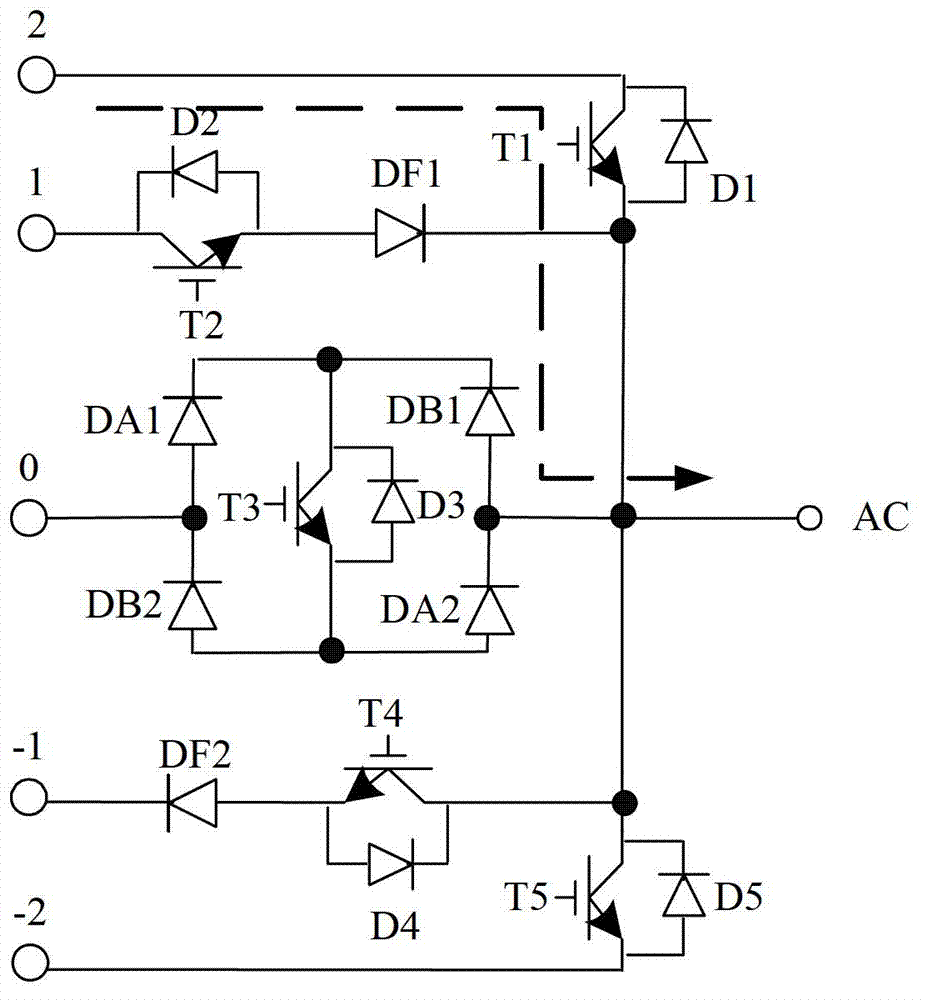 Inversion unit and five-level inverter with same