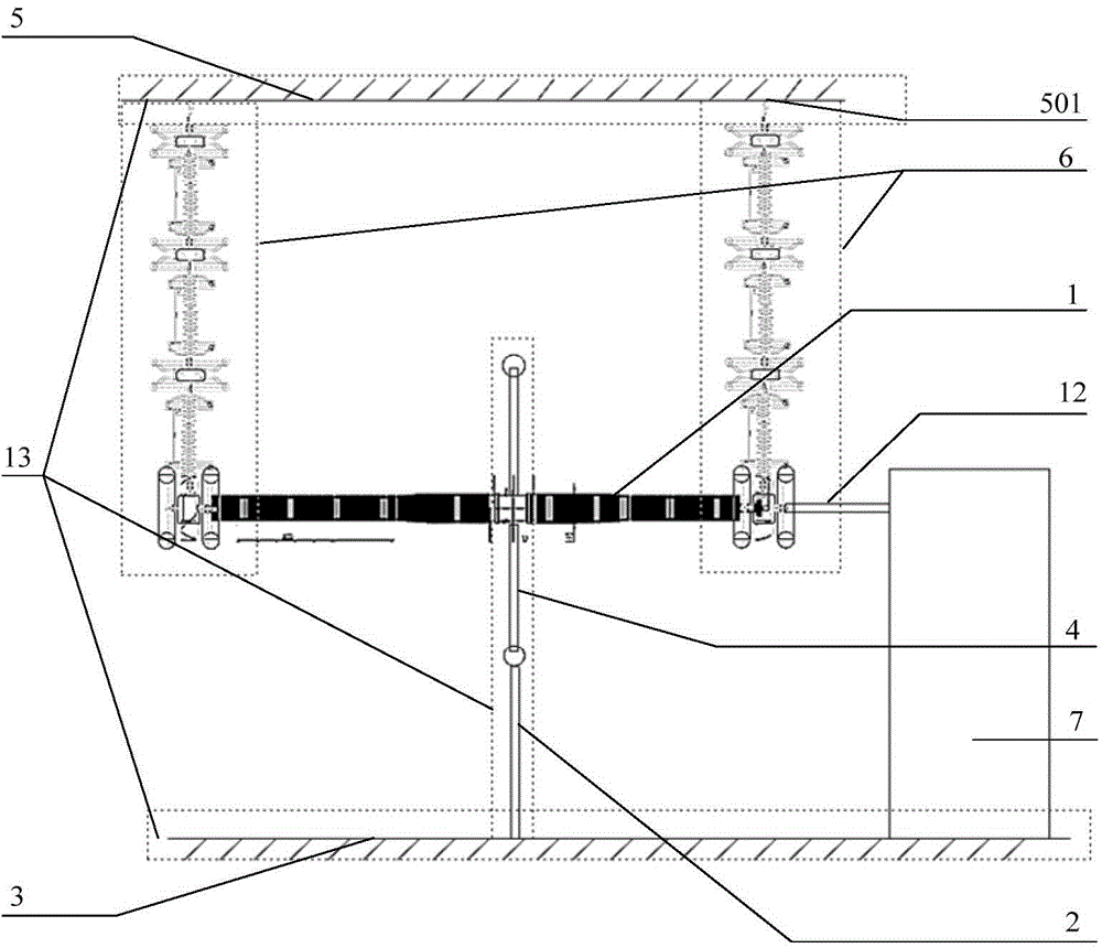 Partial discharge free connector assembly for sleeve insulation detection