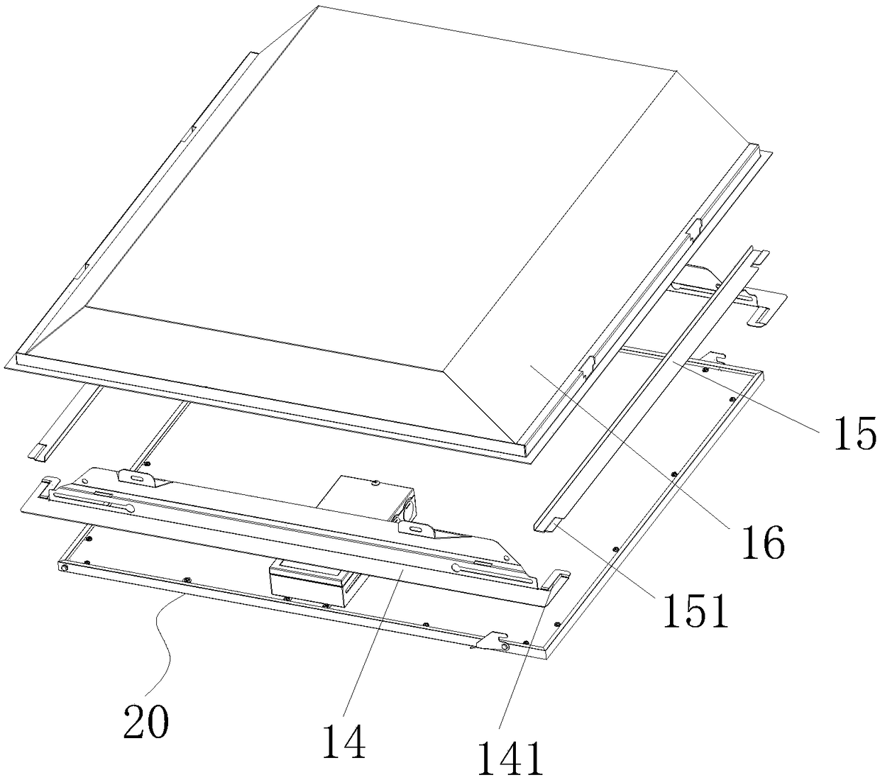 Simple and quick replaced LED panel lamp and implementation method thereof