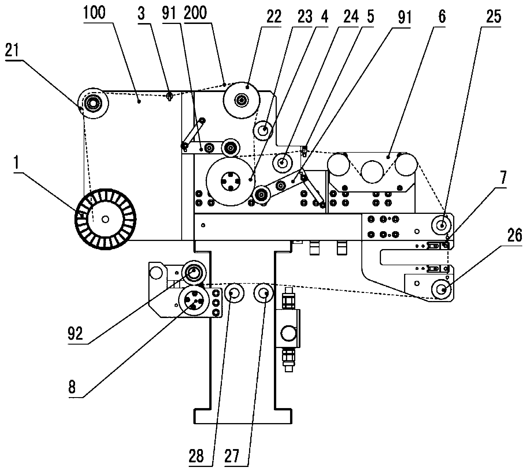 Constant-tension wire moving control device for micro electrospark wire cutting and control method thereof