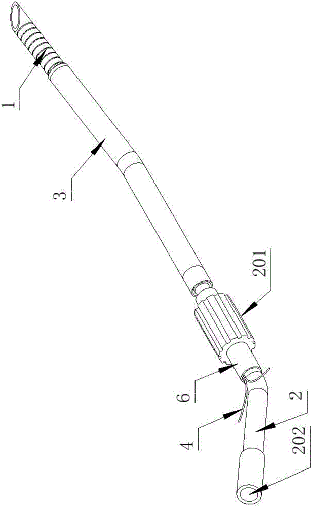 An endoscopic surgery syringe needle