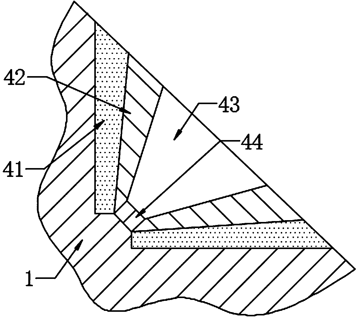 Self-restoration flying wing type inclined shaft explosion door