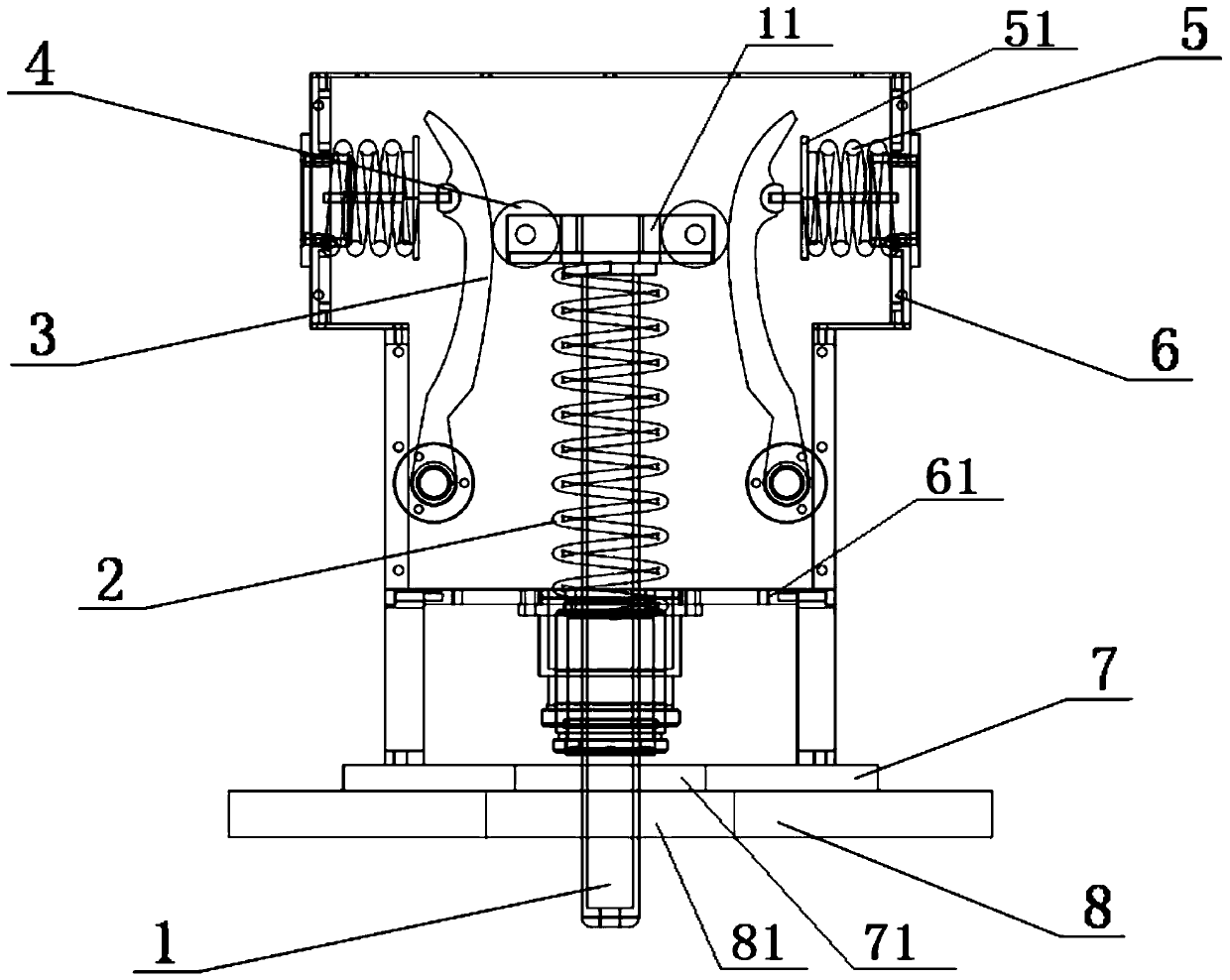 A three-dimensional zero-gravity simulation device combining knife-type cam constant force spring and air-floating thrust bearing