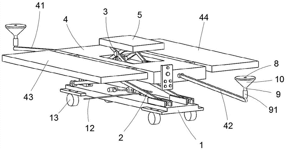 Portable automobile double-deck lifting device