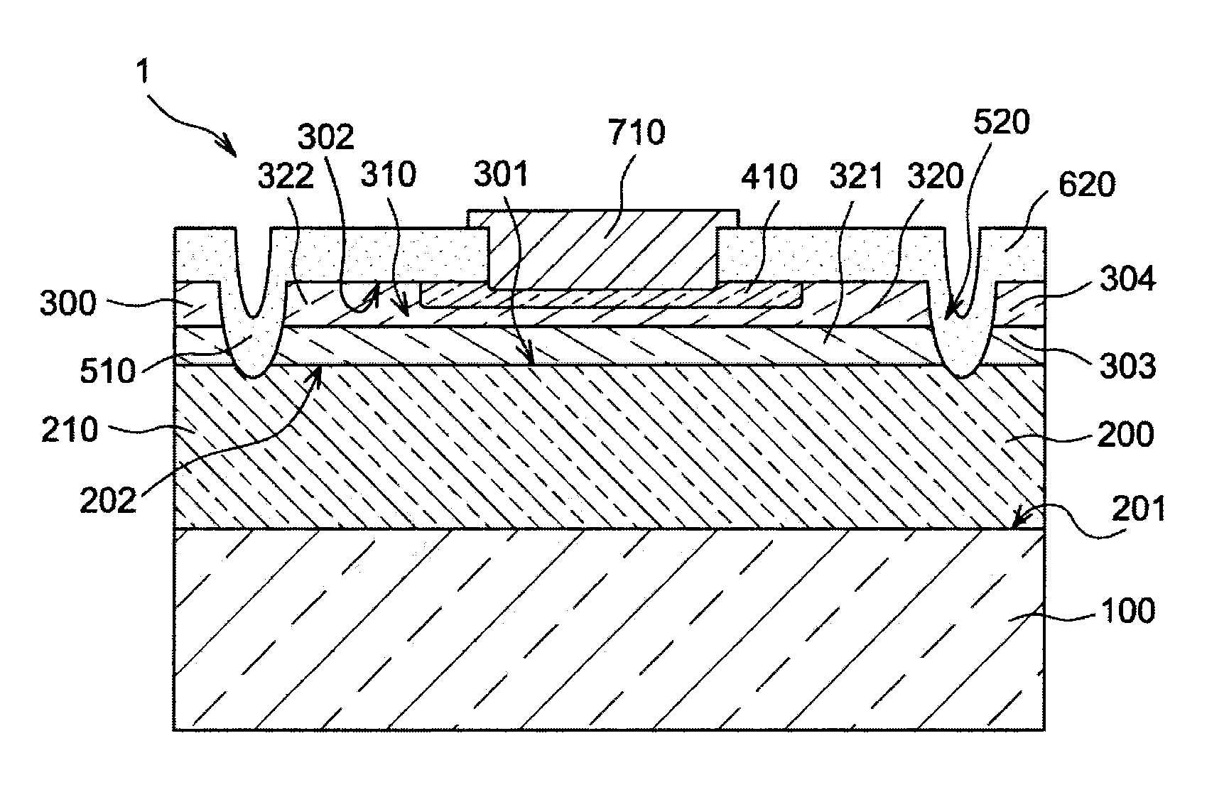Avalanche photodiode semiconductor structure having a high signal-to-noise ratio and method for manufacturing such a photodiode