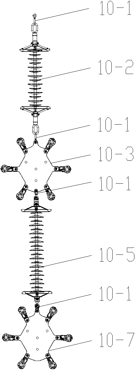 Strain tower with shape like Chinese character 'gan' of compact transmission line
