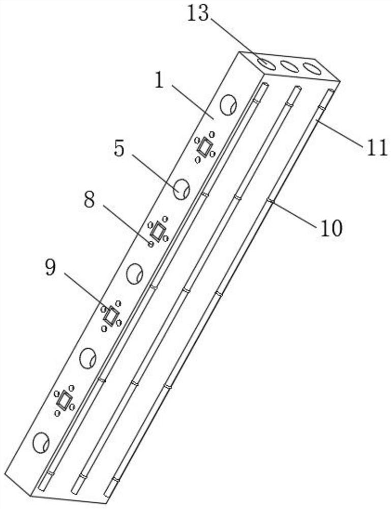 Concrete prefabricated hollow slab