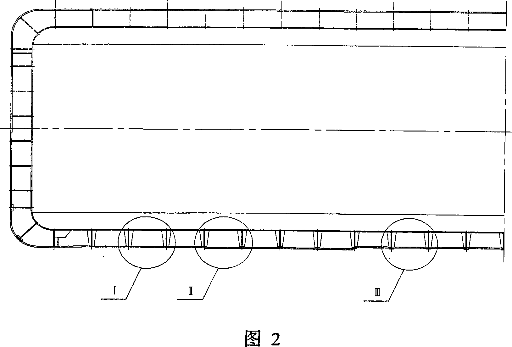 Structure for preventing large-sized aluminum cell case from deforming