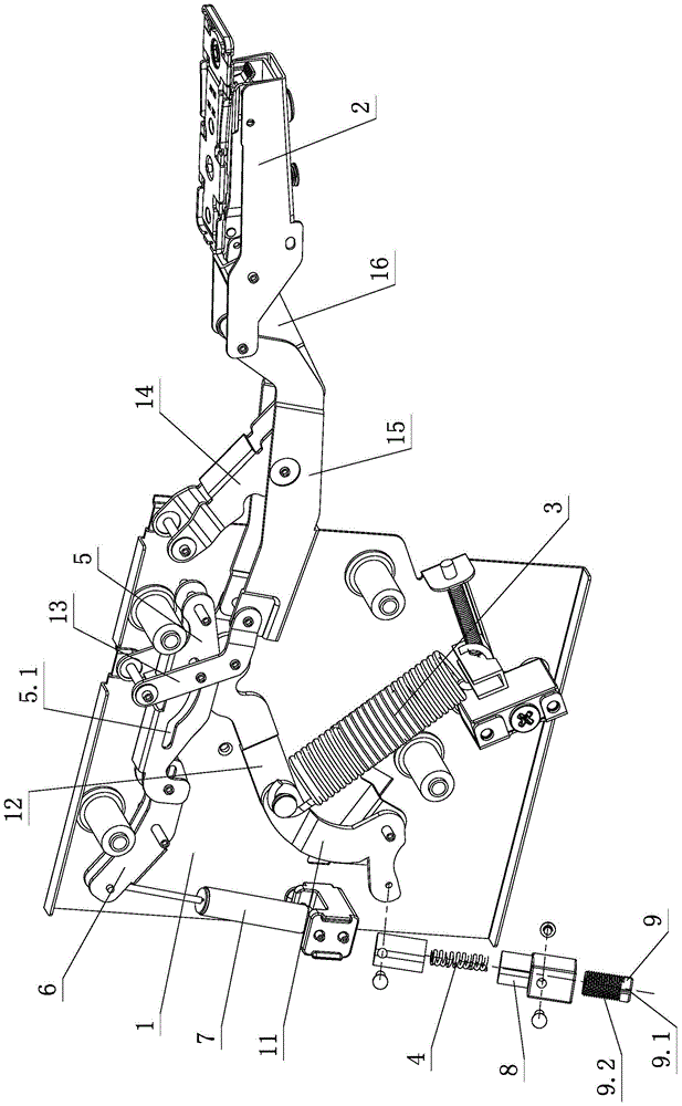 An adjustable upturning labor-saving mechanism of an upturning device