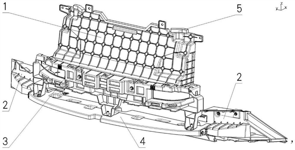 Air deflector structure of pure electric vehicle