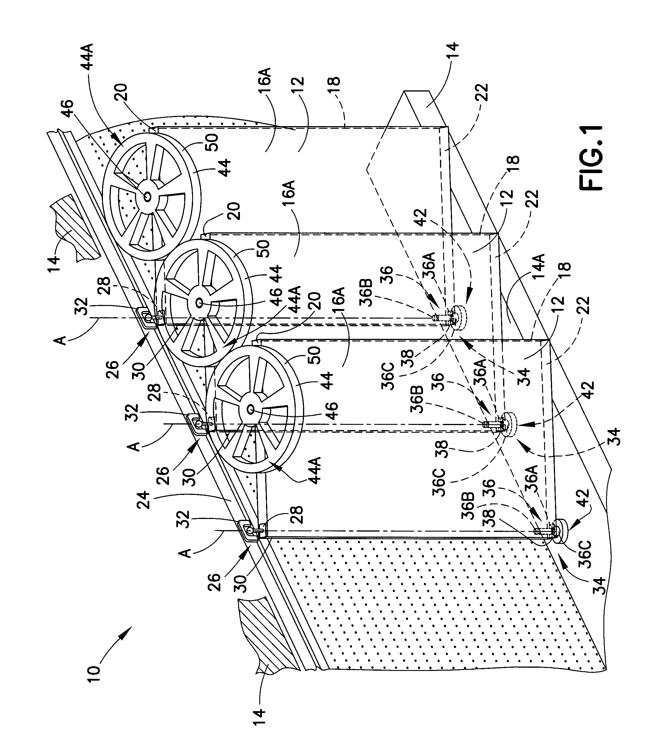 Adjustable pivoting panel display and/or storage system with adjacent panel non-interference feature