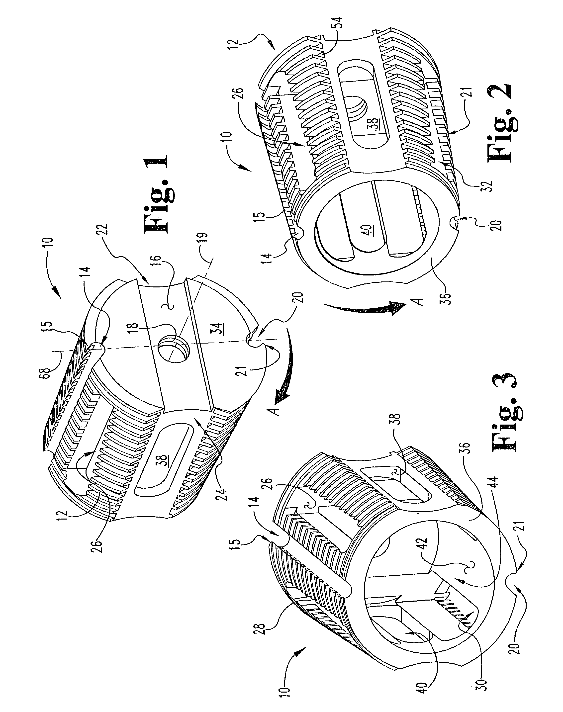 Interbody fusion device with anti-rotation features