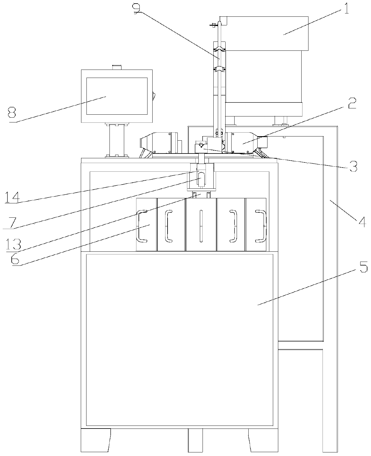 Non-contact automatic roller diameter sorting machine