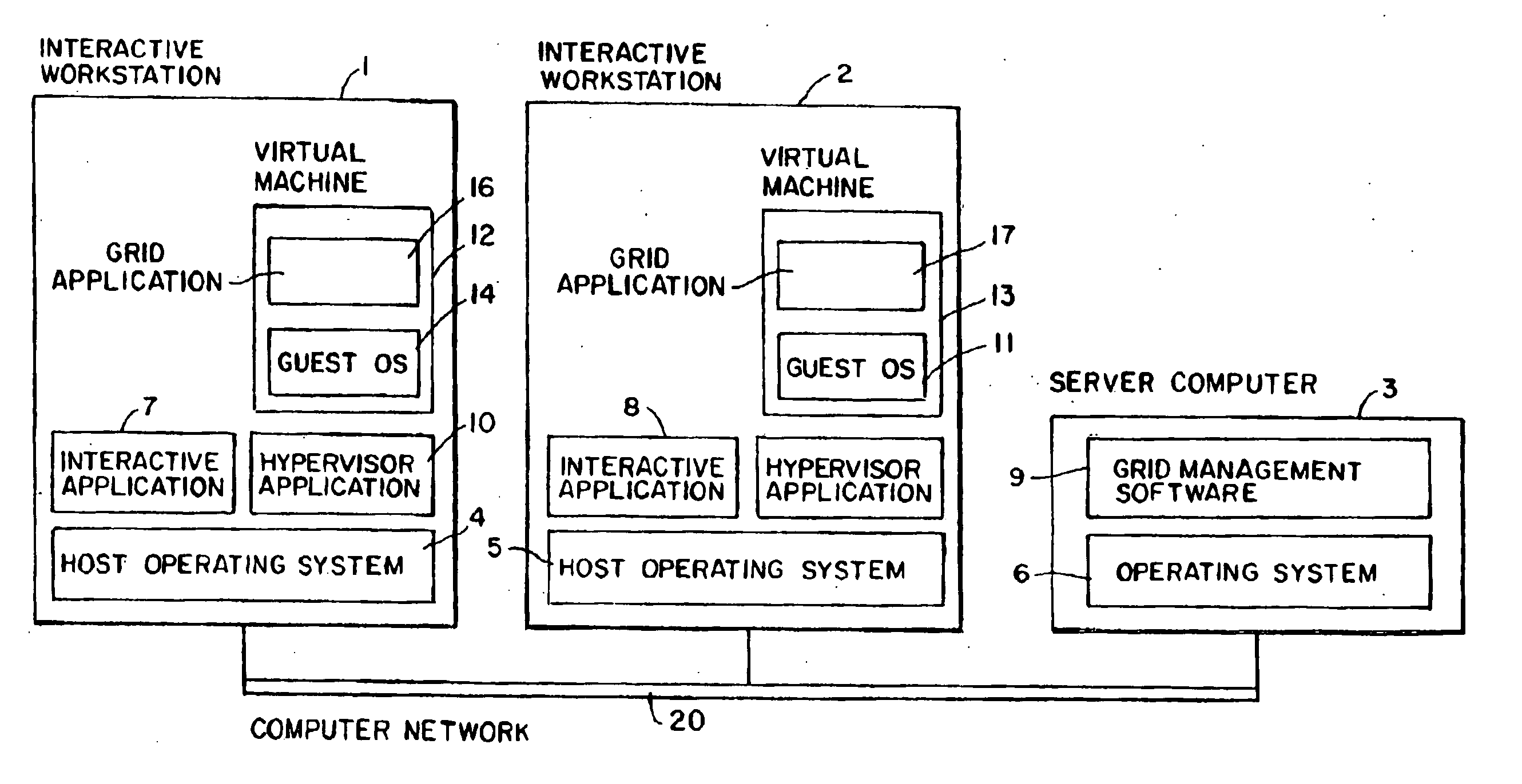 Enabling a guest virtual machine in a windows environment for policy-based participation in grid computations