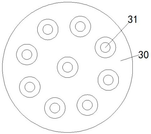 A device and method for cutting boulders in front of tunnels using high-pressure water