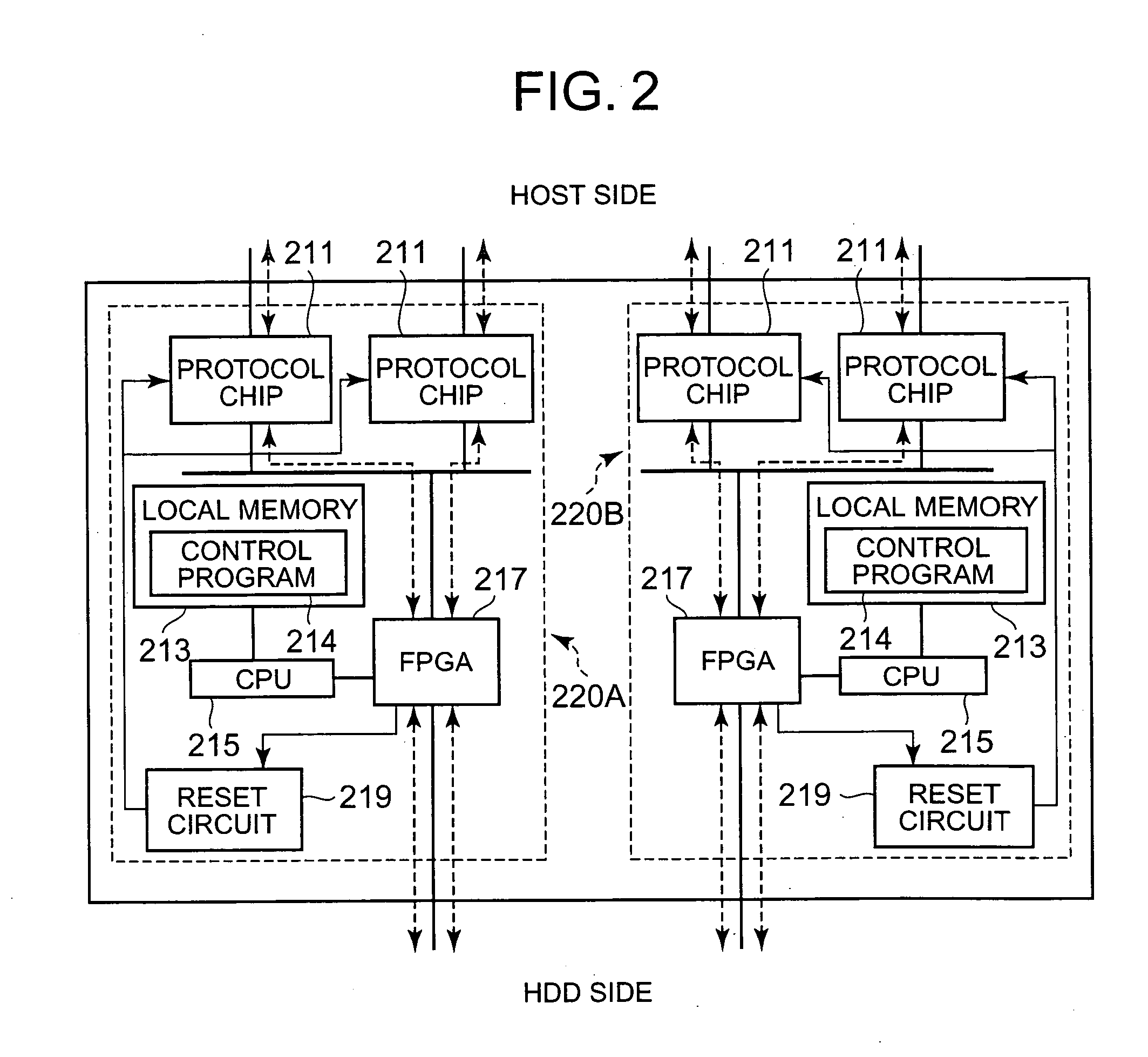 Storage system comprising logical circuit configured in accordance with information in memory on PLD