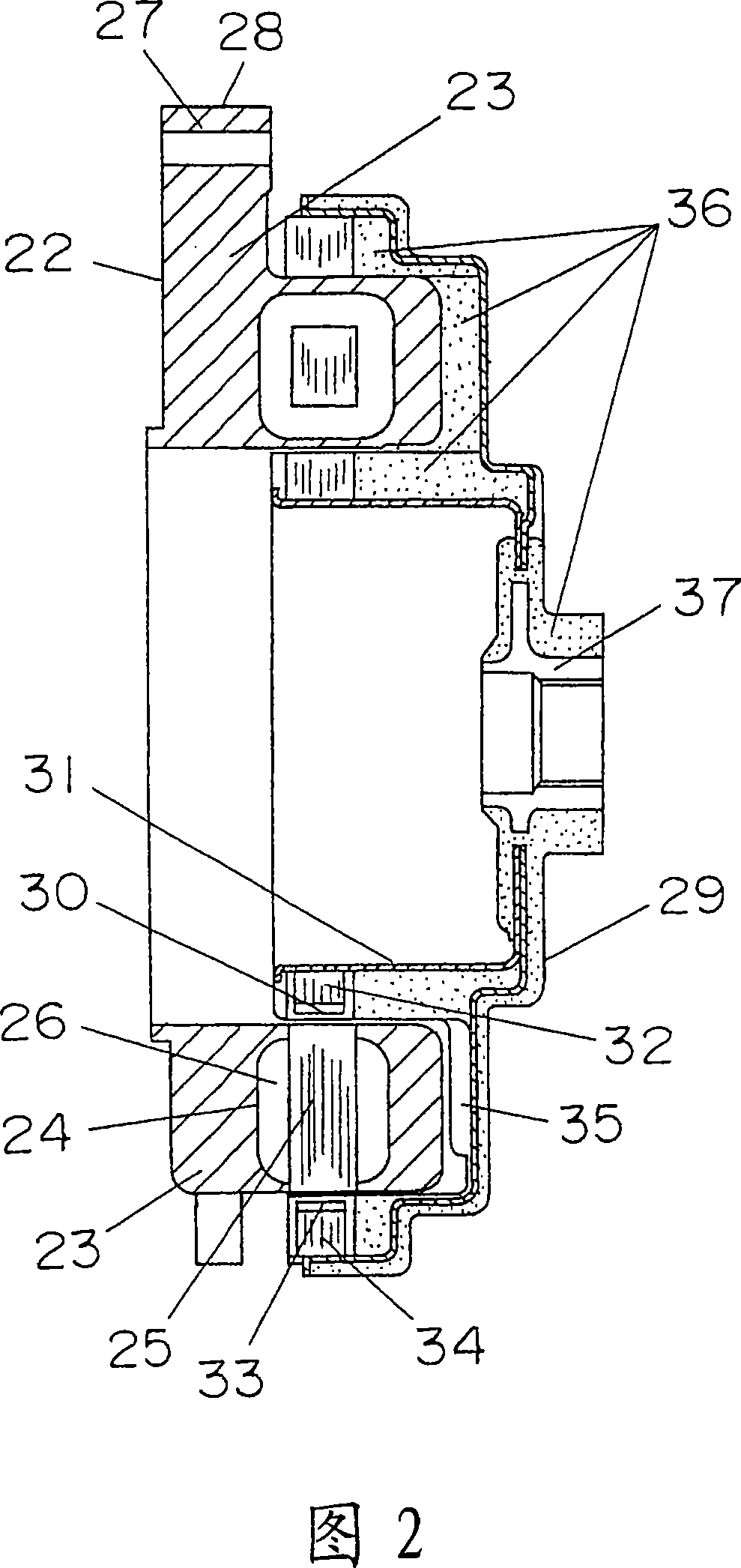 Motor for washer and roller type washer