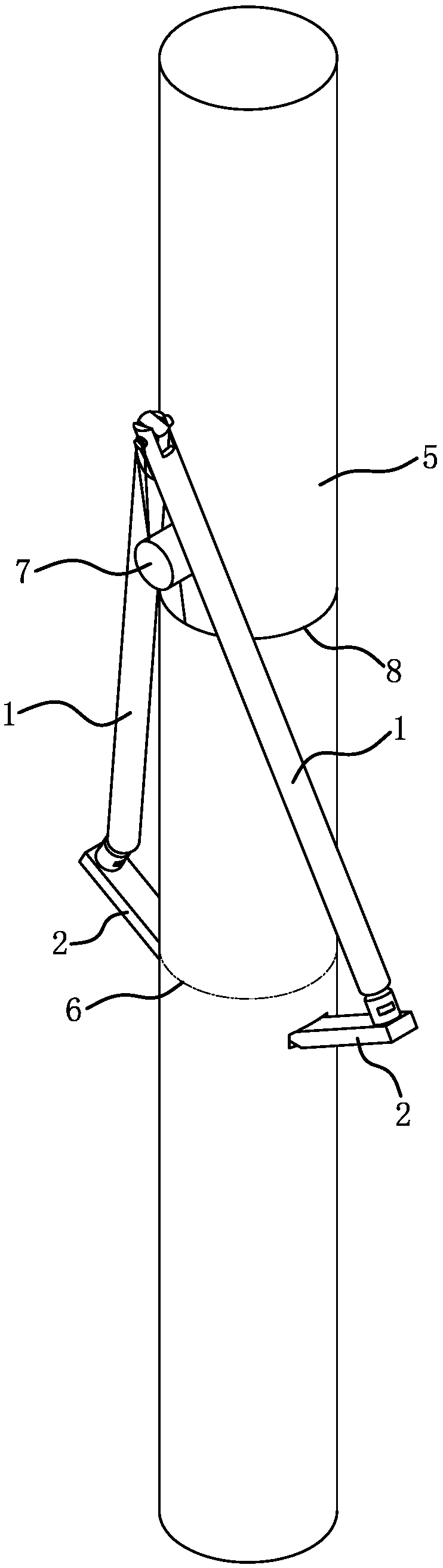 Method for assisting in lumbering by using lifting appliance bracket