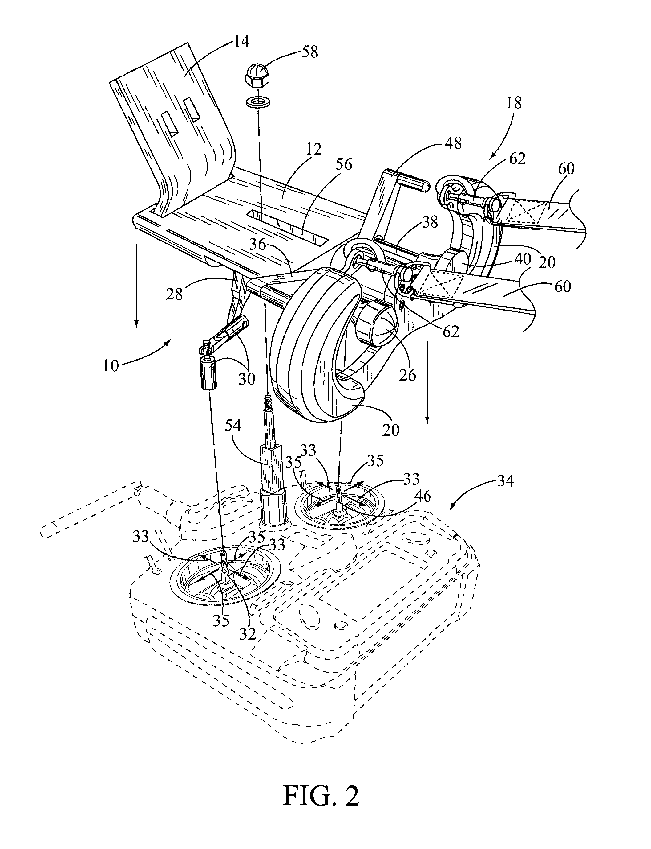 Portable cockpit yoke assembly for mounting on a radio controlled transmitter used with a model airplane