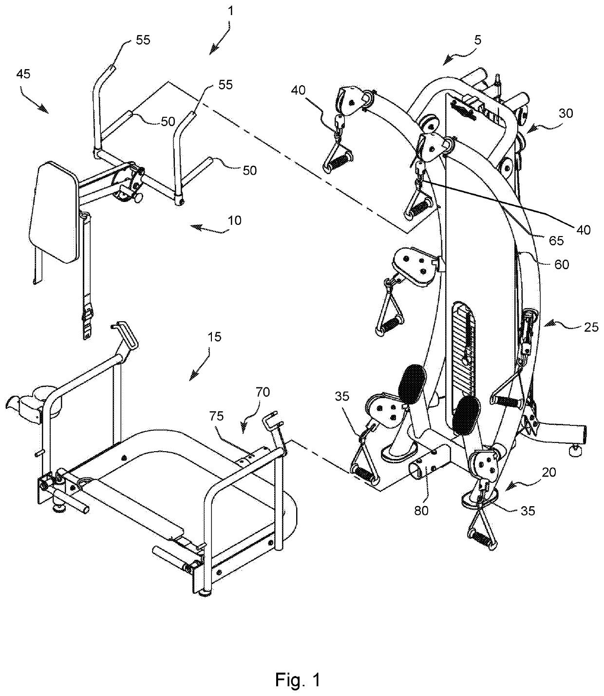 Wheelchair attachment for exercise equipment