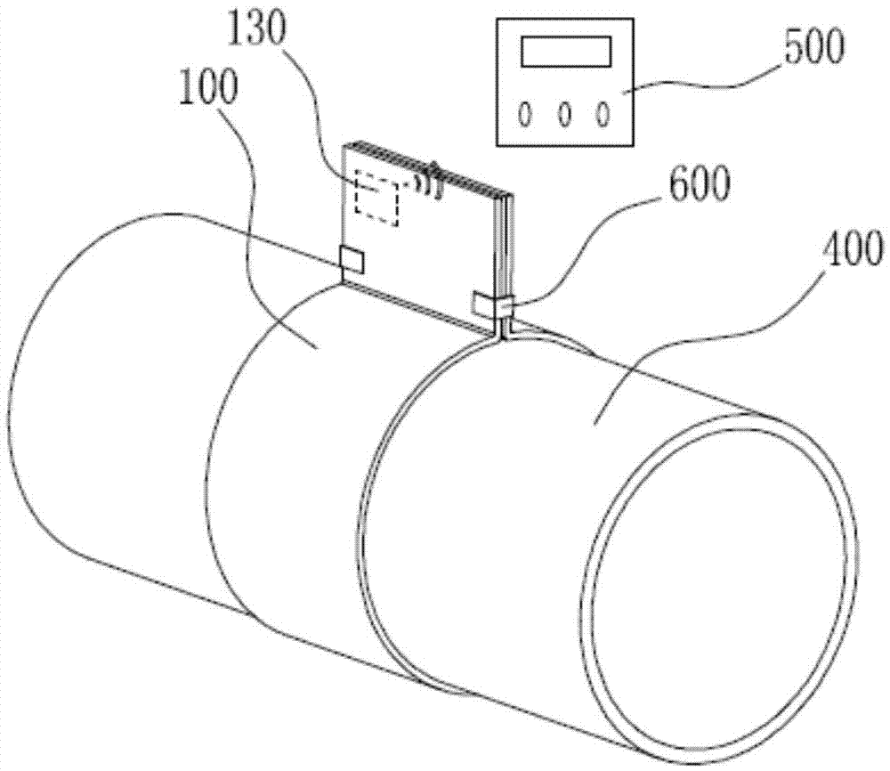 Flexible liquid flow monitoring device