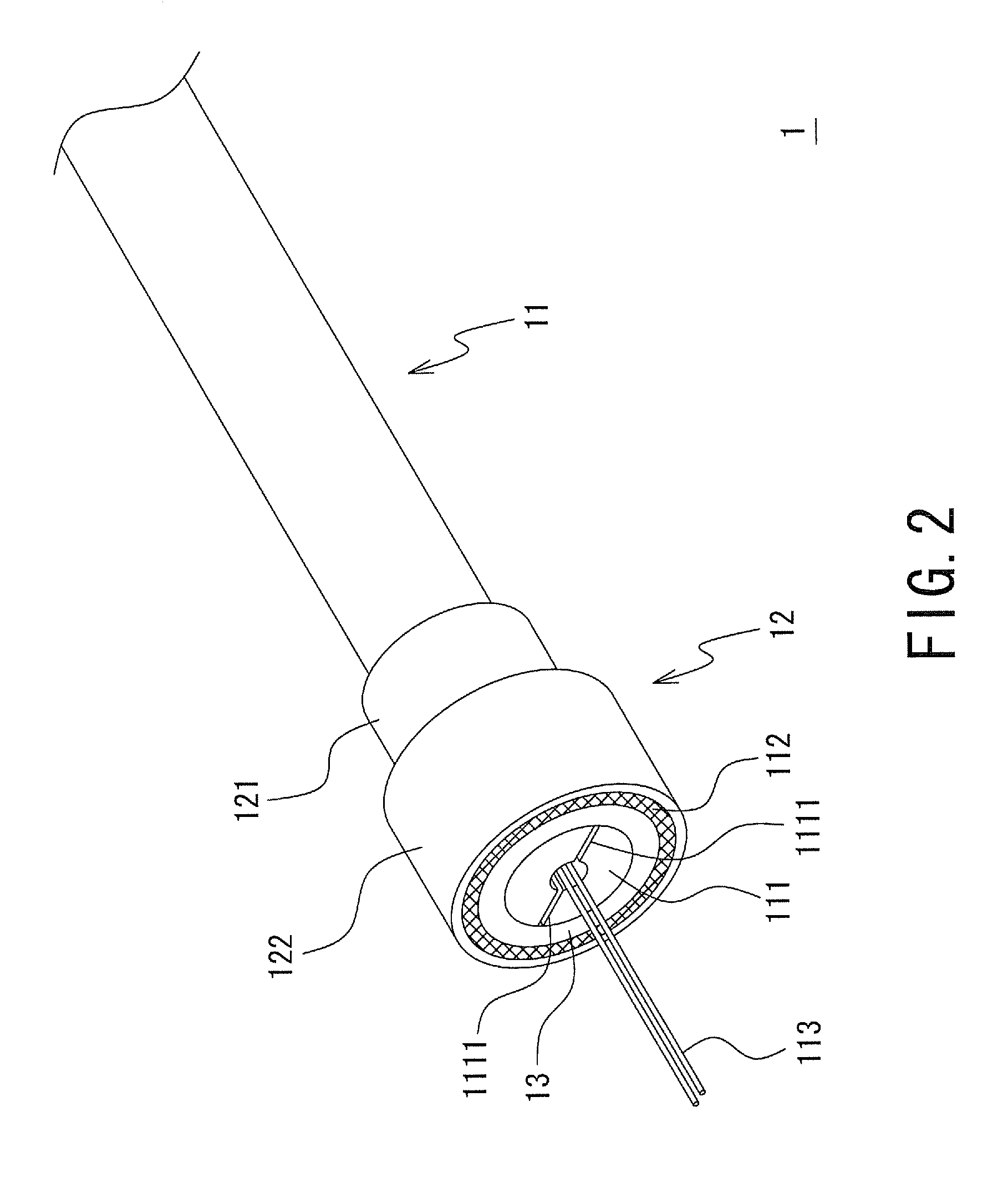 Fiber-optic cable with fitting