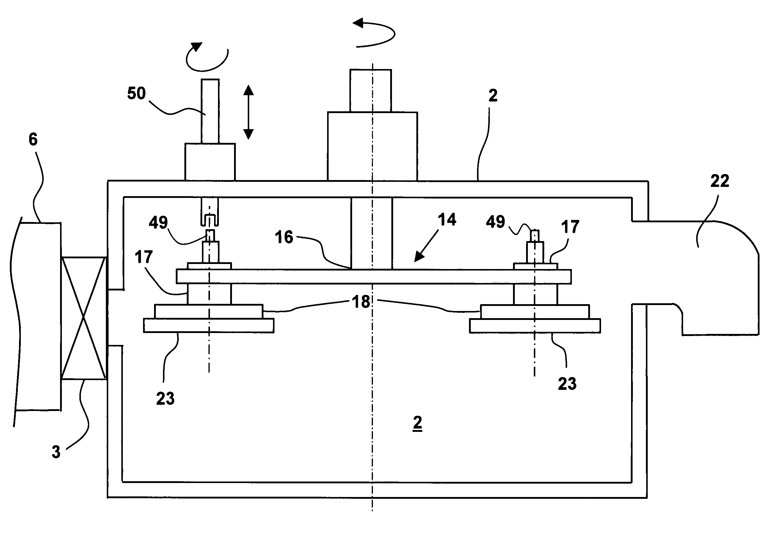 Substrate holder for a vapour deposition system