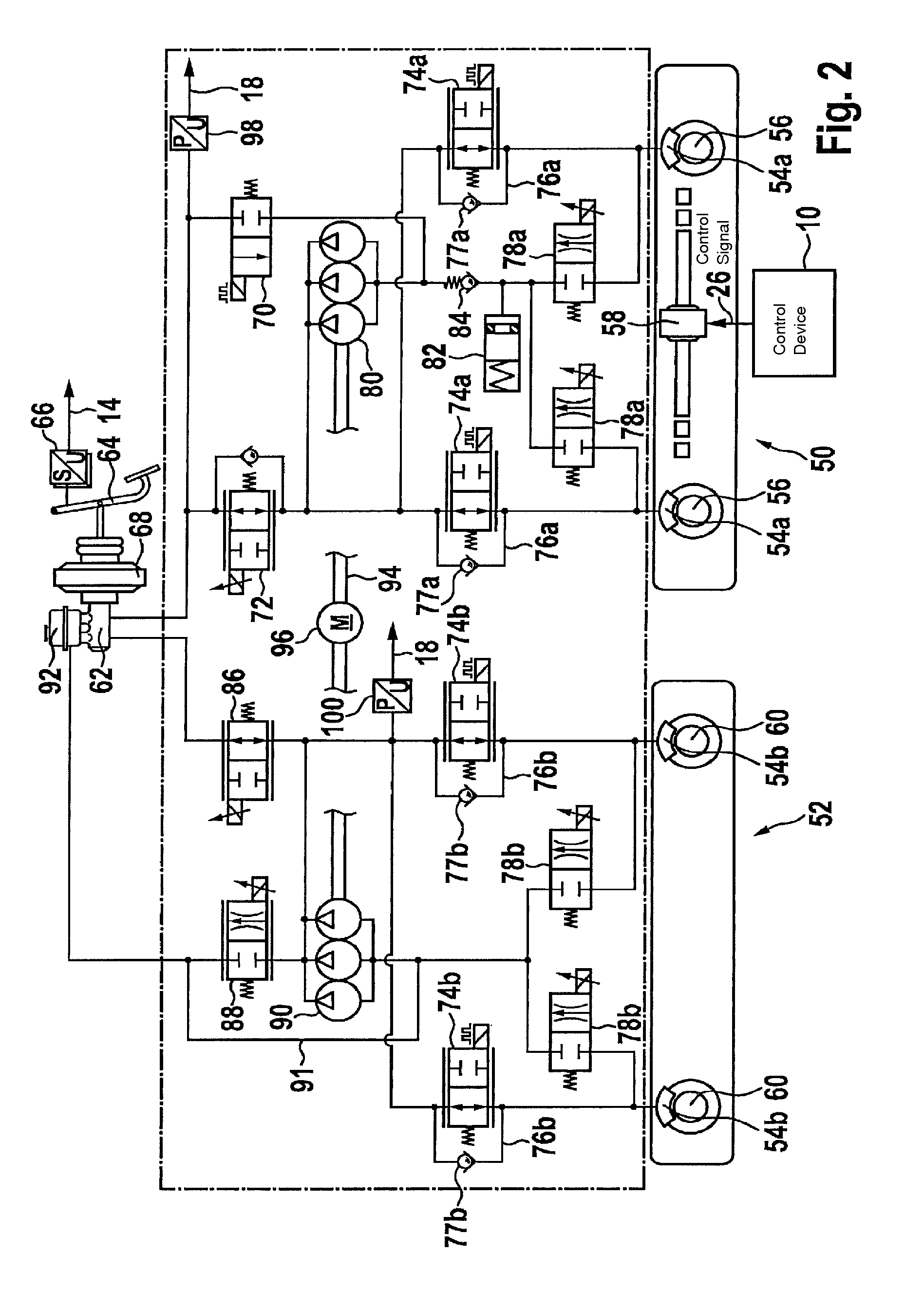 Control device and method for operating a braking system equipped with an electric drive device and/or generator device