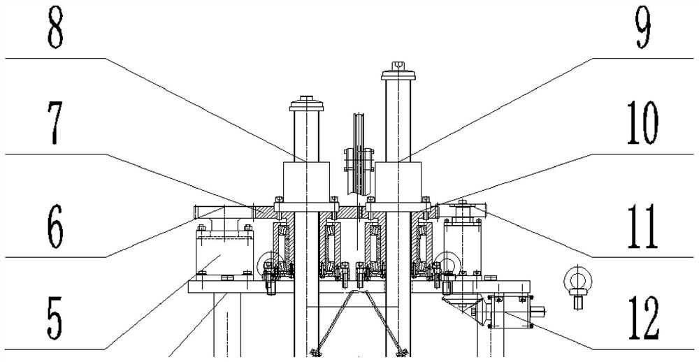 A 90° large angle of attack coupled 360° roll device in a sub-span super wind tunnel