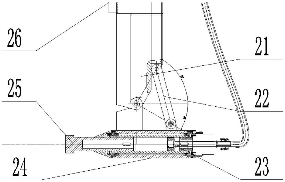 A 90° large angle of attack coupled 360° roll device in a sub-span super wind tunnel