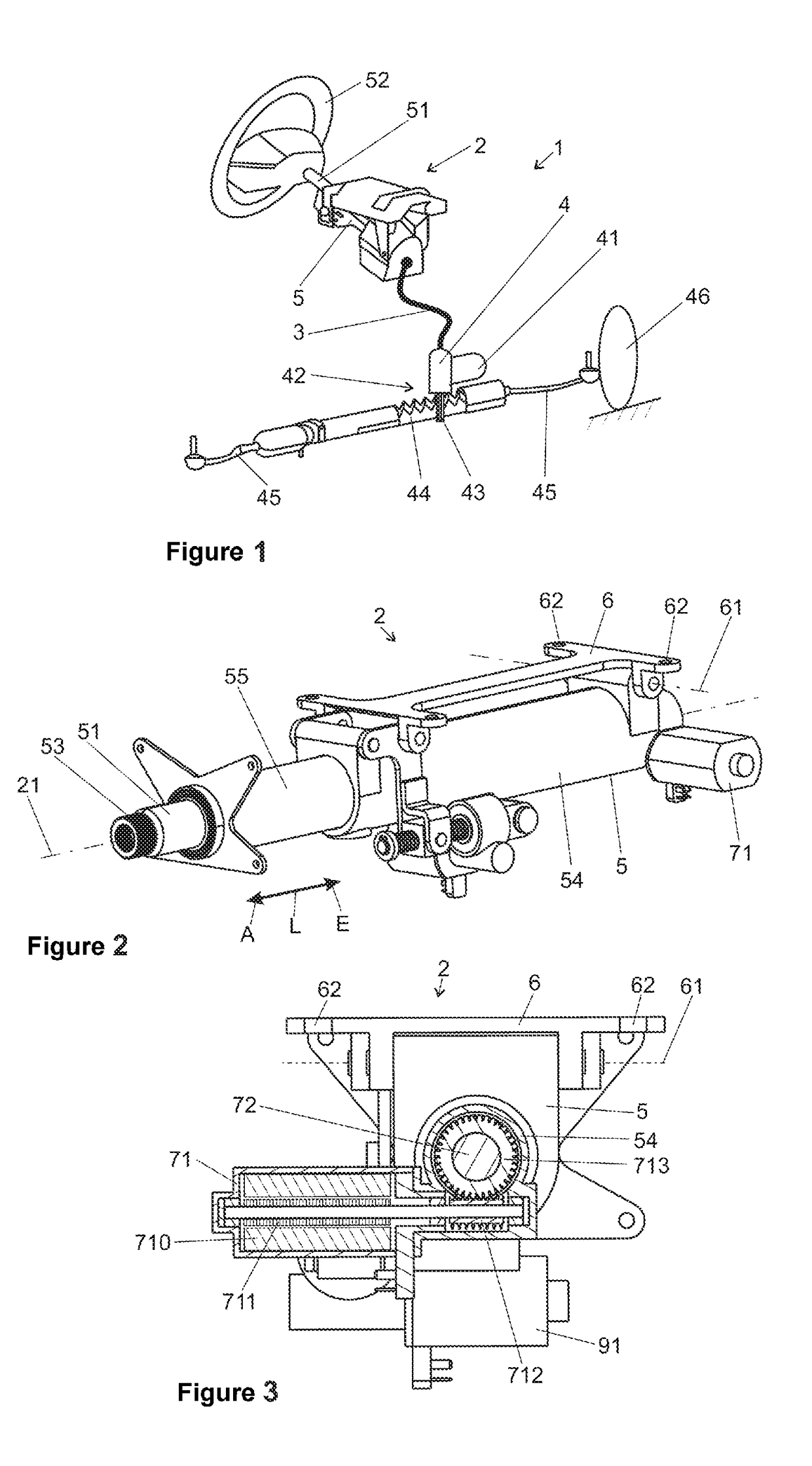 Steering column for a steer-by-wire steering device