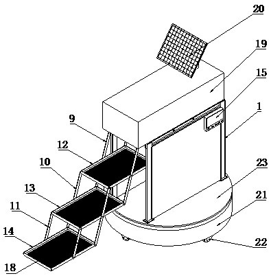 Automatic folding and airing device for Chinese wolfberry fruits