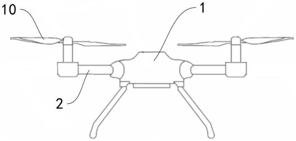 Unmanned aerial vehicle with telescopic vehicle arms