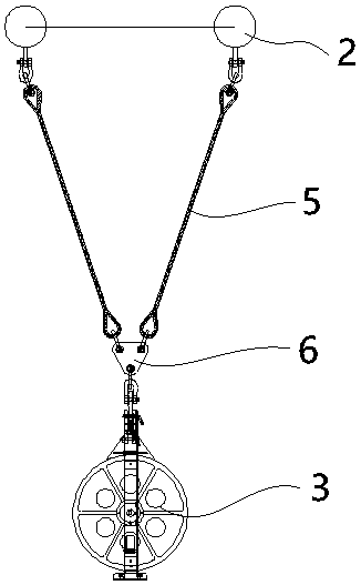 Construction method of unfolding and putting guide rope by helicopter without shipping stoppage