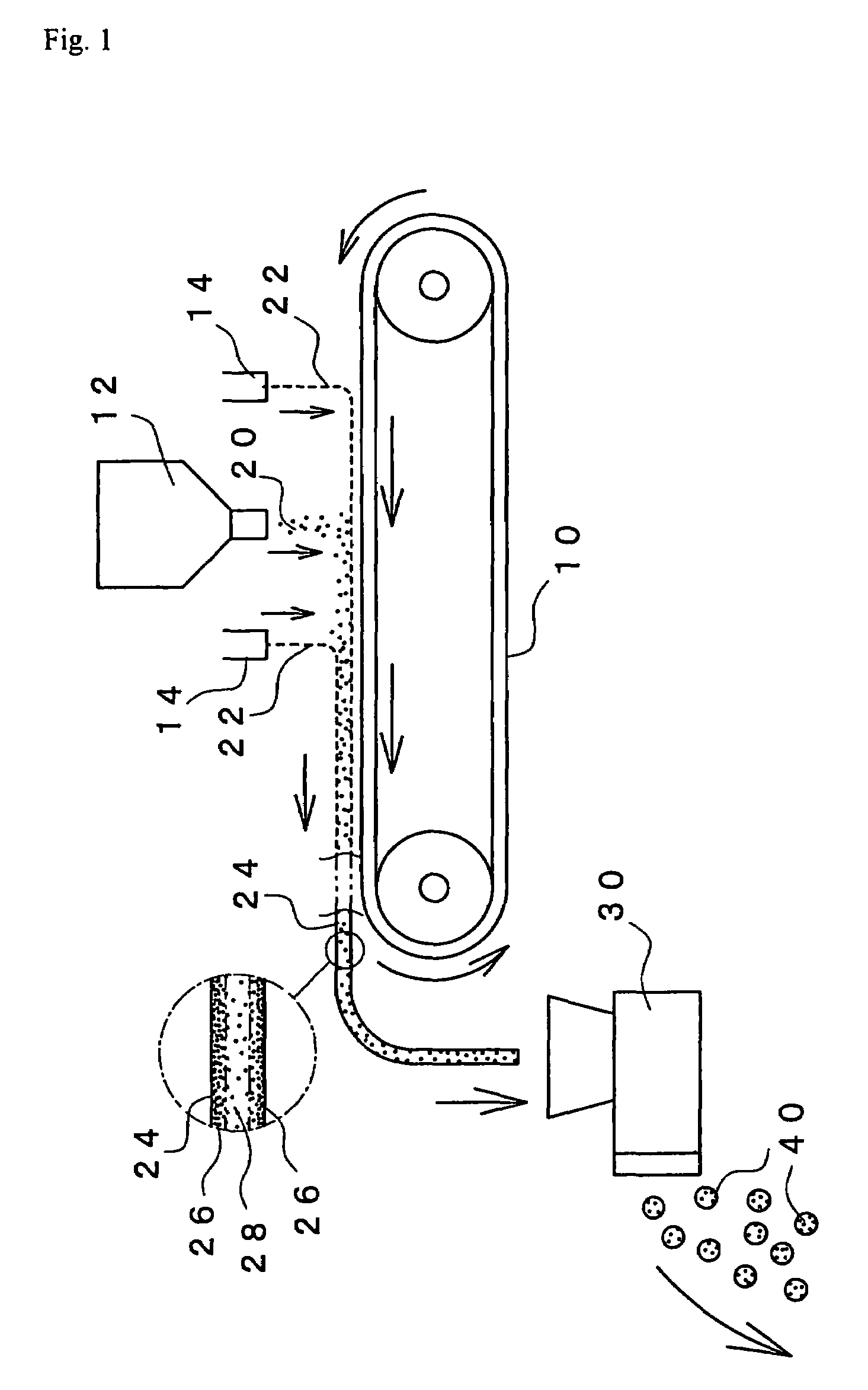 Process for production of water-absorbing material