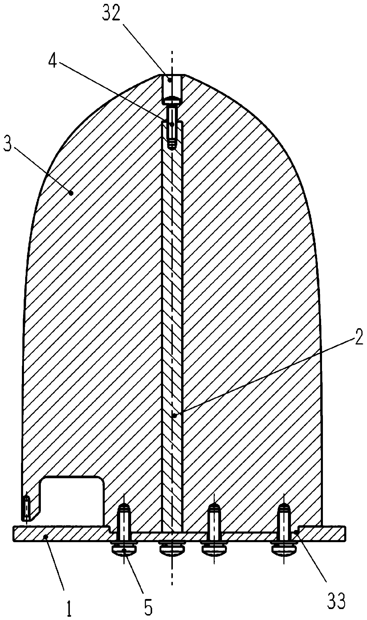 Orthogonal dual-polarized metal slot antenna array structure and antenna array containing the structure