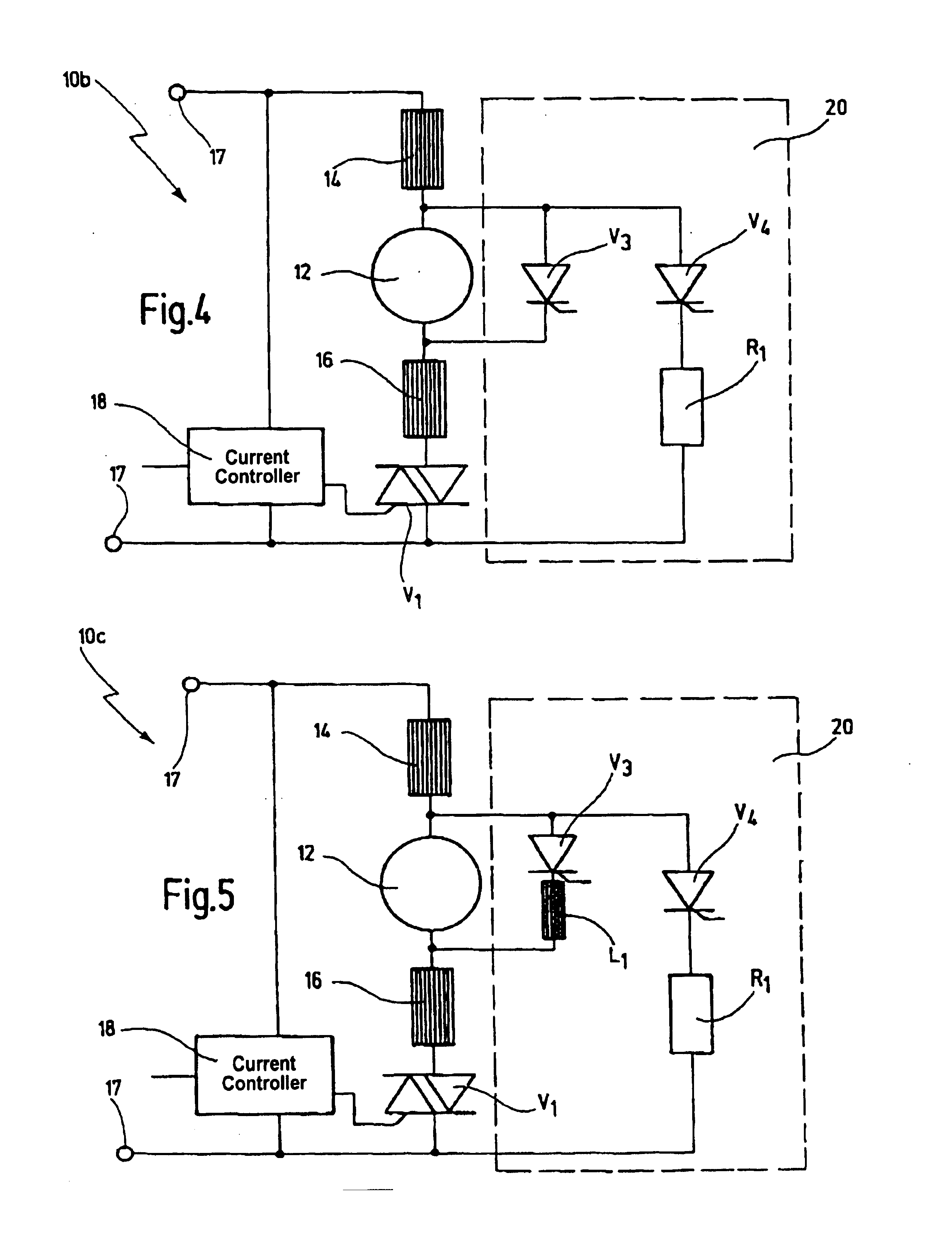 Electric motor with electronic brake