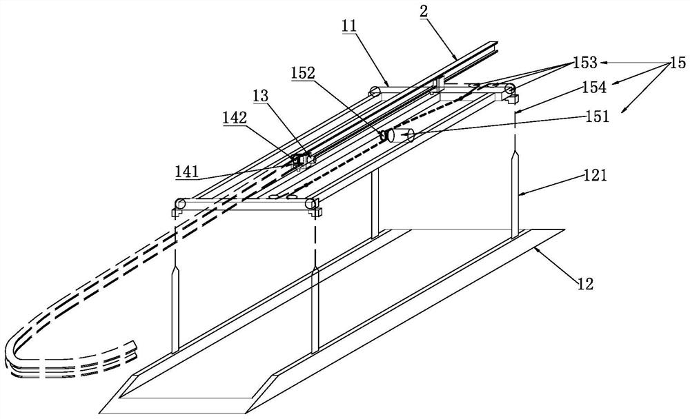 Single-rail self-steering mechanical parking space