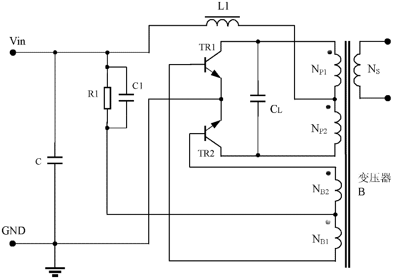 A self-excited push-pull converter