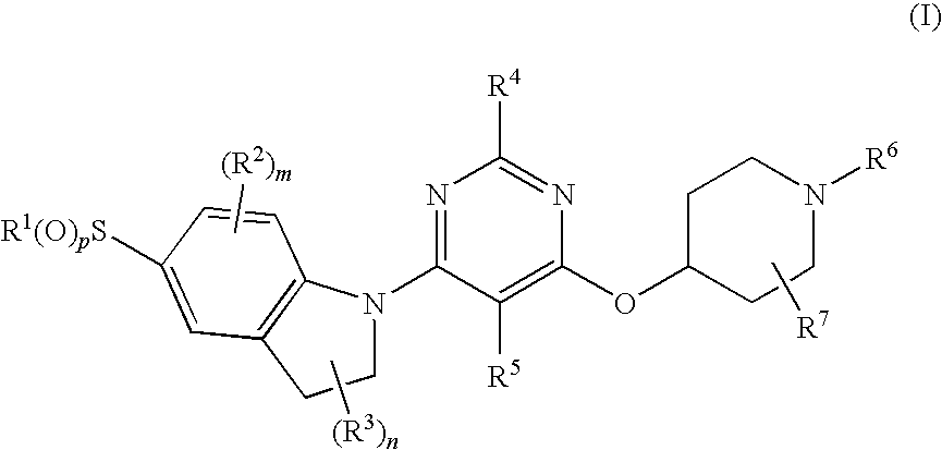 Pyrimidyl indoline compound