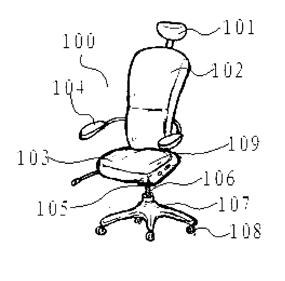 Revolving chair with body weight measurement function