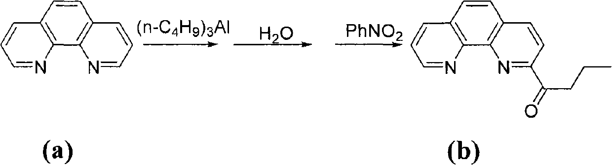 Preparation of butyryl-substituted 1,10-phenanthroline complex and application of prepared complex as catalyst