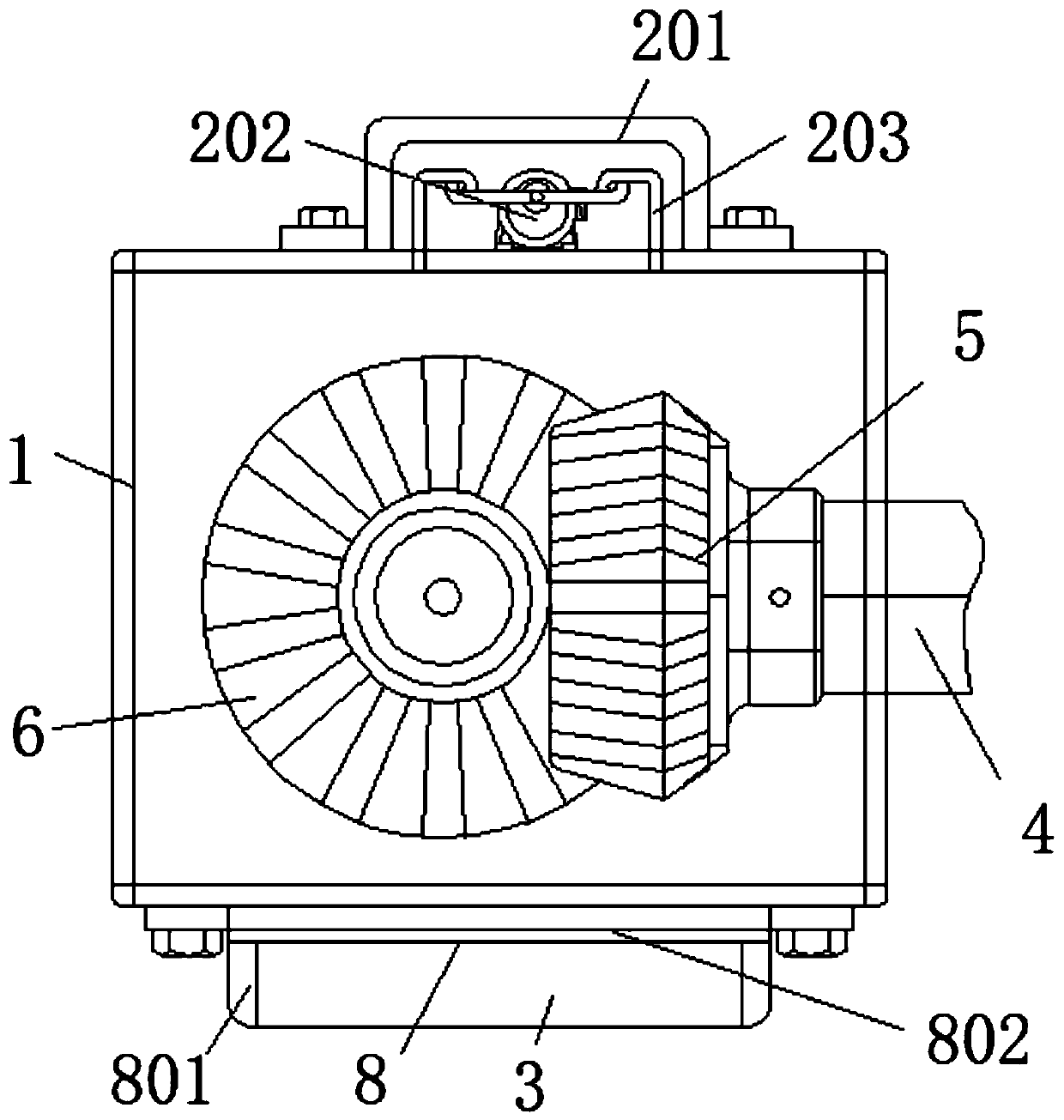 Gearbox main and auxiliary shaft assembly with lubricating and cooling structures