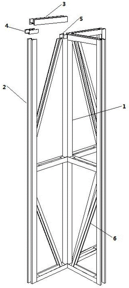 Assembly-type special-shaped composite wall made by thin-walled cold-formed steel