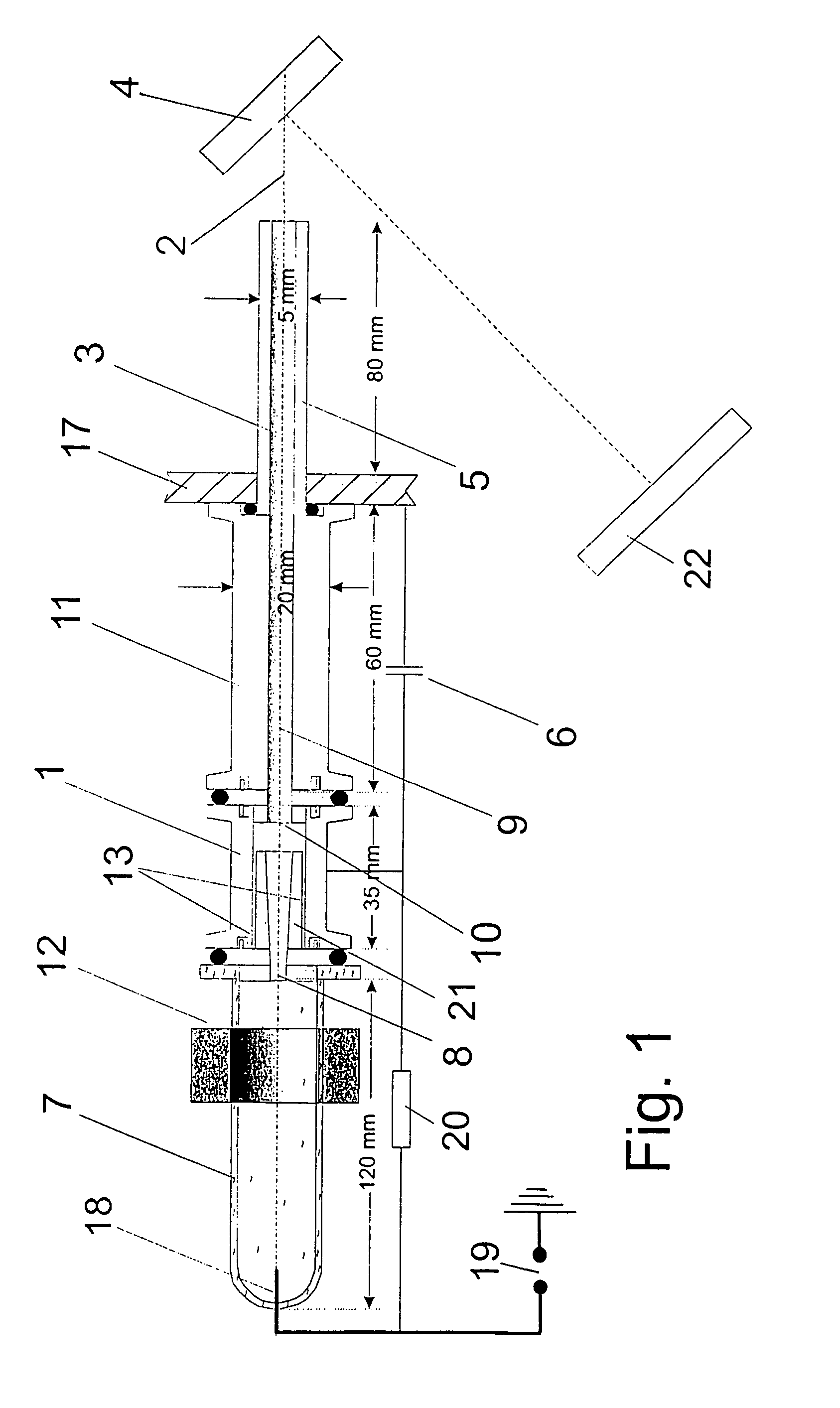 Channel spark source for generating a stable focused electron beam
