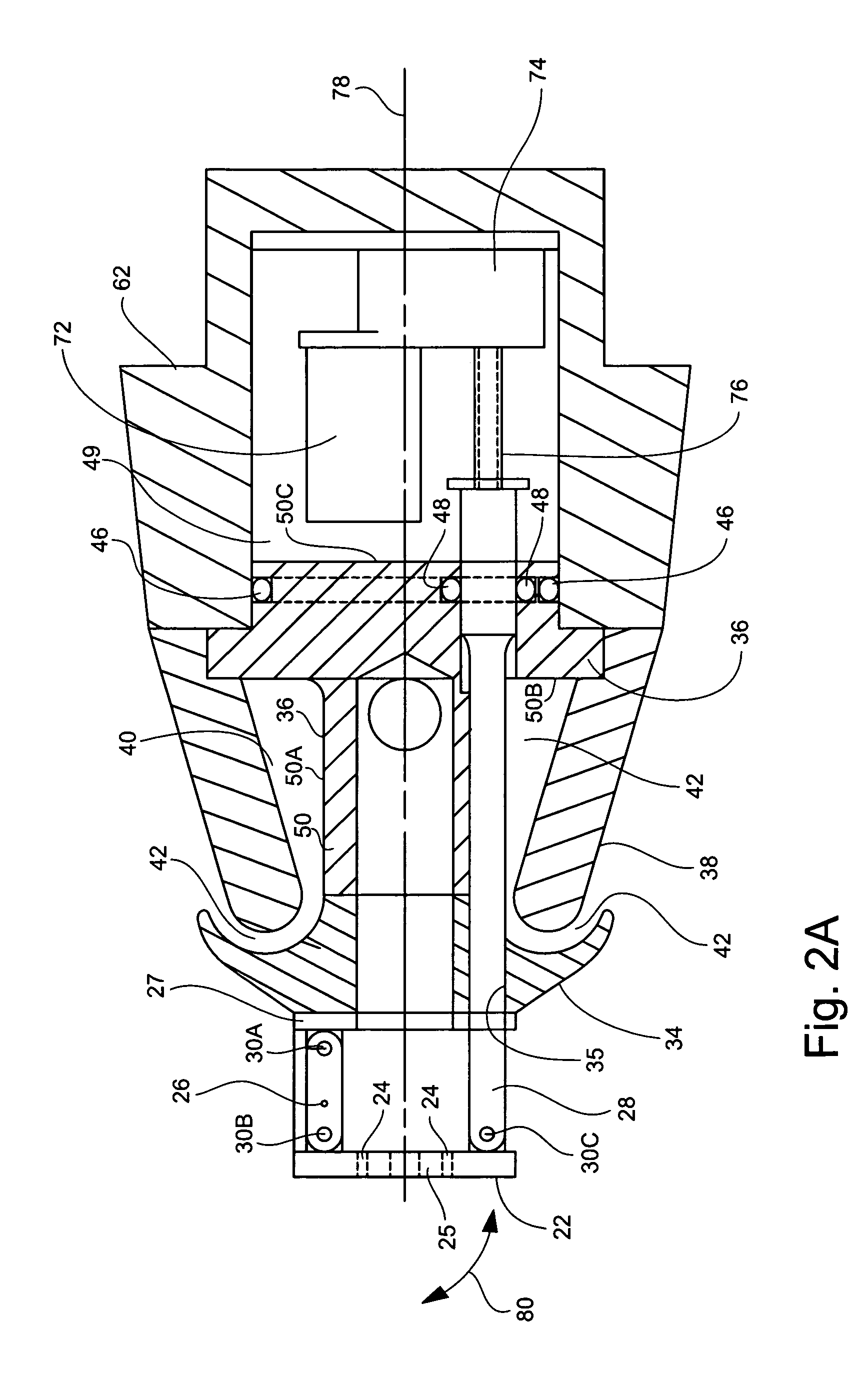 Apparatus for changing the attack angle of a cavitator on a supercavatating underwater research model