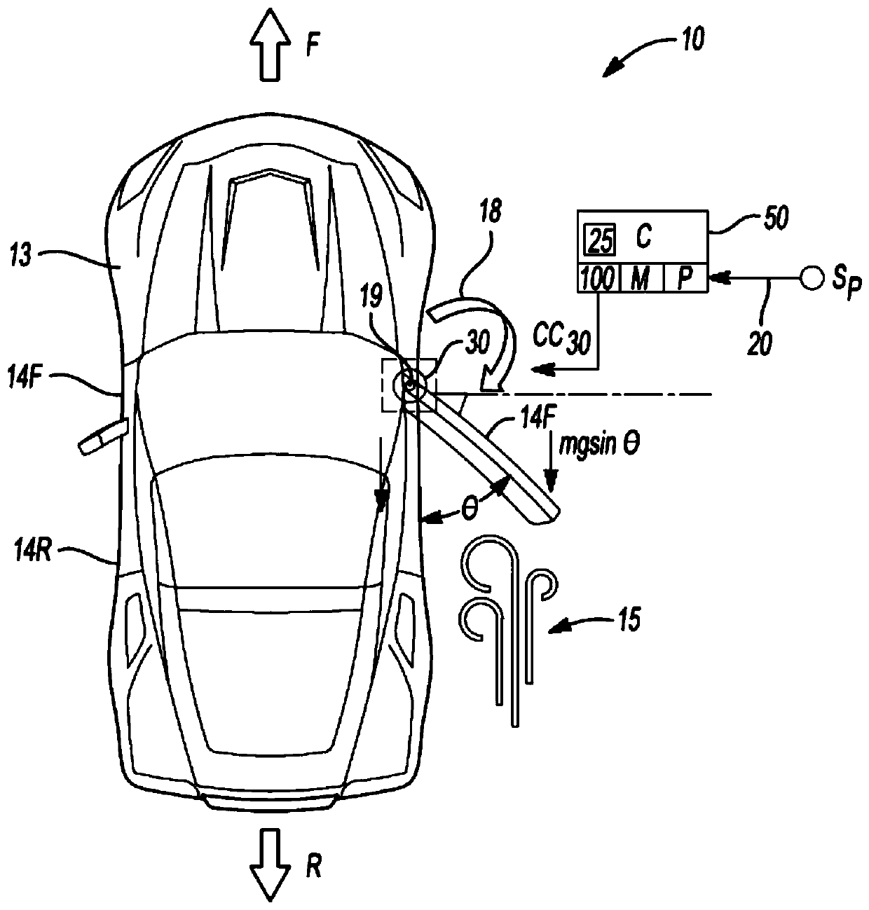 Vehicle with electric swing door and position-based torque compensation method