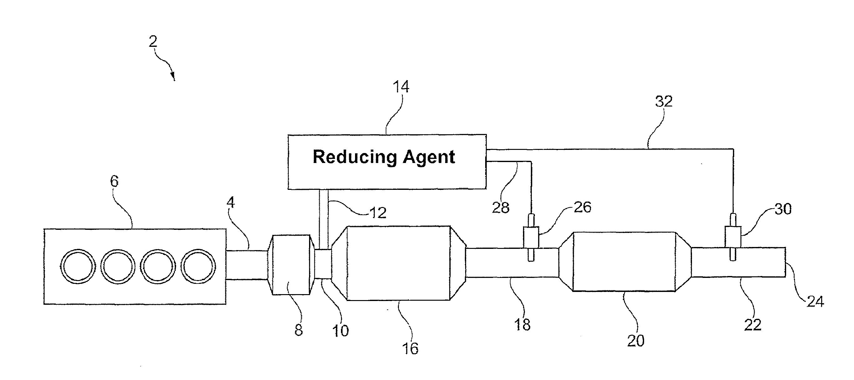 Sensor for Detecting the Amount of a Reducing Agent and the Amount of a Pollutant in an Exhaust Gas